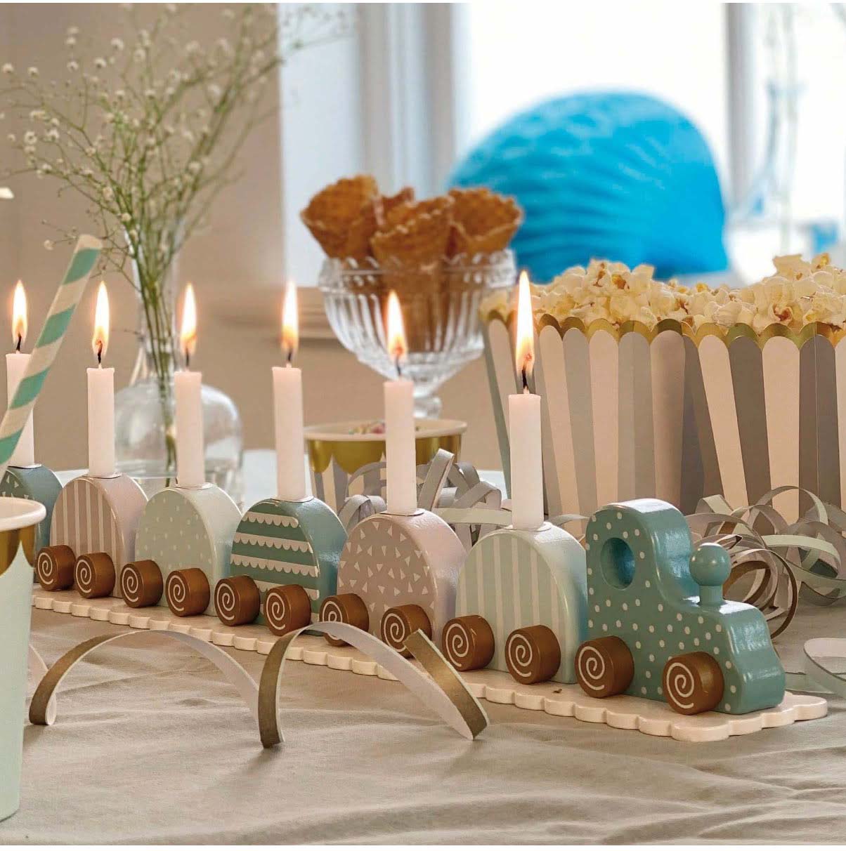 Candlestick Train - Blue image 1