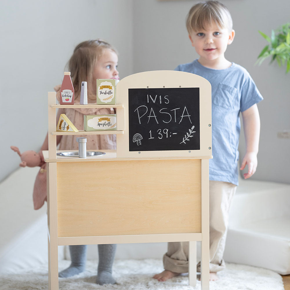 Wooden Play Kitchen - Cream image 1