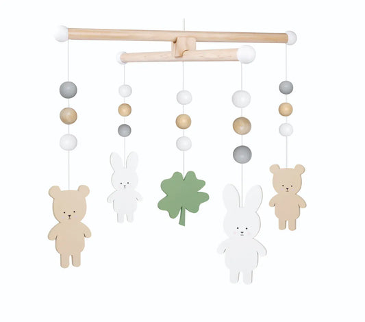 Cot Mobile Teddy & Bunny image 0