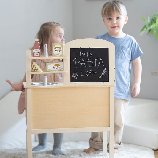 Wooden Play Kitchen - Cream image 1